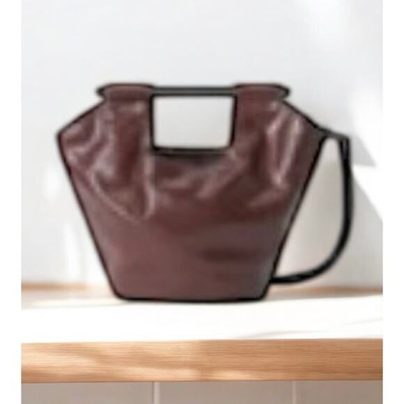 NWT STAUD MAR Leather Snake Embossed Mini Bucket Bag - Picture 7 of 7